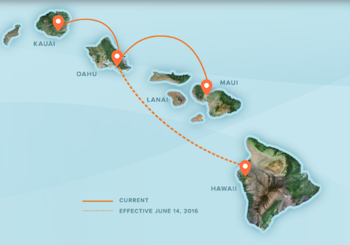 Hawaii Island Air Route Map